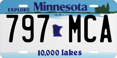 MN license plate 797MCA