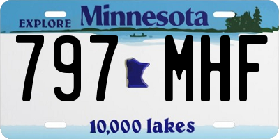 MN license plate 797MHF
