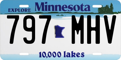 MN license plate 797MHV
