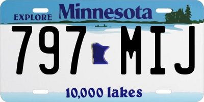 MN license plate 797MIJ