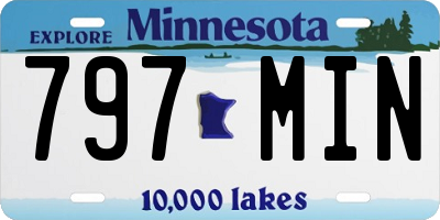 MN license plate 797MIN