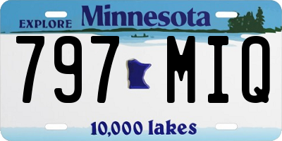 MN license plate 797MIQ