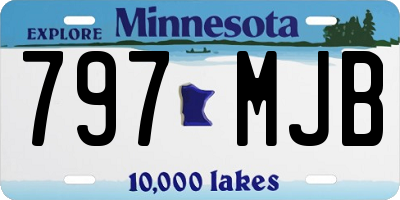 MN license plate 797MJB