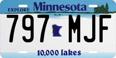 MN license plate 797MJF