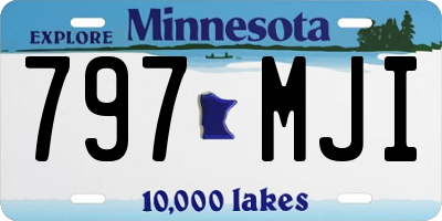 MN license plate 797MJI