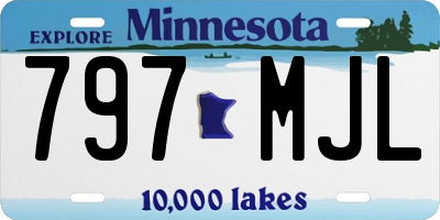 MN license plate 797MJL