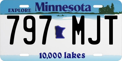 MN license plate 797MJT