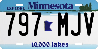 MN license plate 797MJV