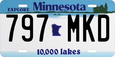 MN license plate 797MKD