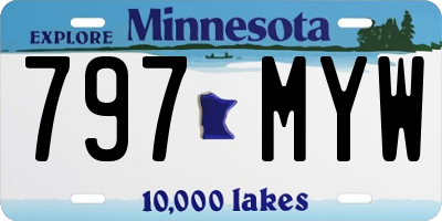 MN license plate 797MYW