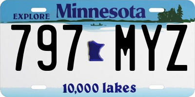 MN license plate 797MYZ