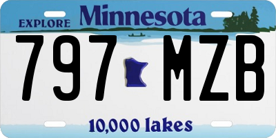 MN license plate 797MZB
