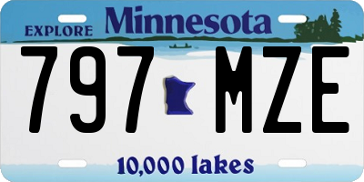 MN license plate 797MZE