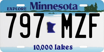 MN license plate 797MZF