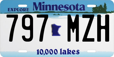 MN license plate 797MZH