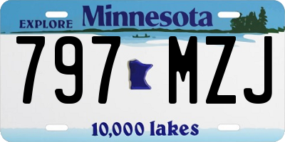 MN license plate 797MZJ