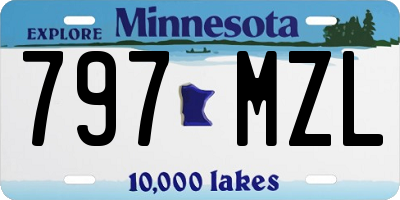 MN license plate 797MZL