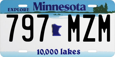 MN license plate 797MZM