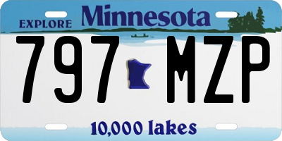 MN license plate 797MZP
