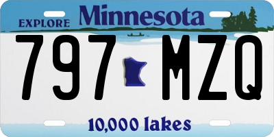 MN license plate 797MZQ
