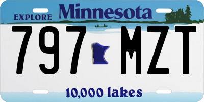 MN license plate 797MZT