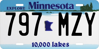 MN license plate 797MZY