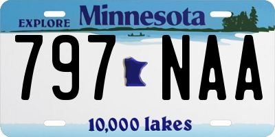 MN license plate 797NAA