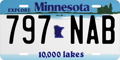 MN license plate 797NAB