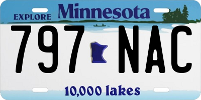 MN license plate 797NAC
