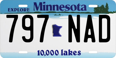 MN license plate 797NAD