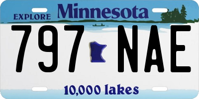 MN license plate 797NAE