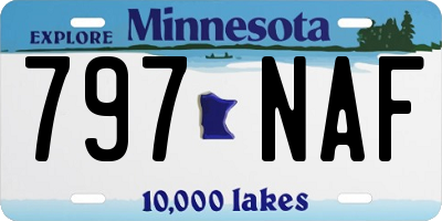 MN license plate 797NAF