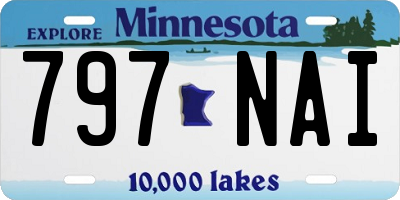 MN license plate 797NAI