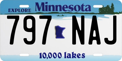 MN license plate 797NAJ