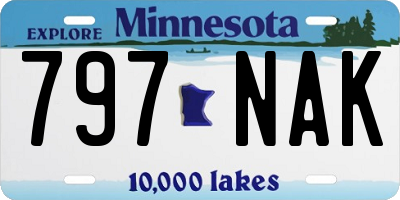 MN license plate 797NAK