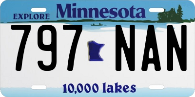 MN license plate 797NAN