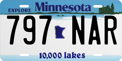 MN license plate 797NAR
