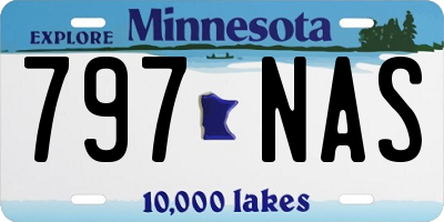 MN license plate 797NAS