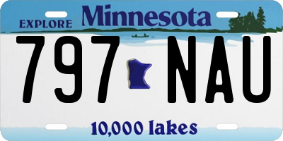 MN license plate 797NAU