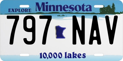 MN license plate 797NAV