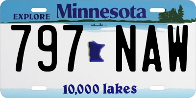 MN license plate 797NAW