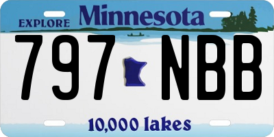 MN license plate 797NBB