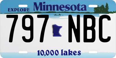 MN license plate 797NBC