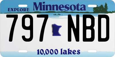 MN license plate 797NBD