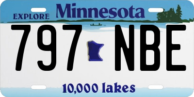 MN license plate 797NBE