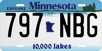 MN license plate 797NBG