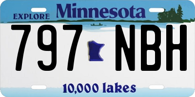MN license plate 797NBH
