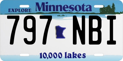 MN license plate 797NBI