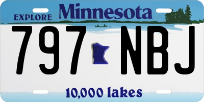 MN license plate 797NBJ