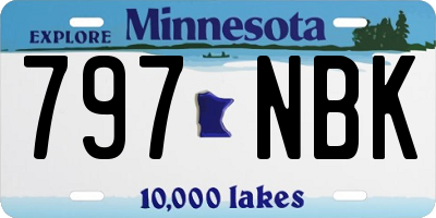 MN license plate 797NBK